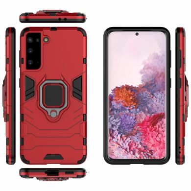 Защитный чехол Deexe Hybrid Case для Samsung Galaxy S21 - Red