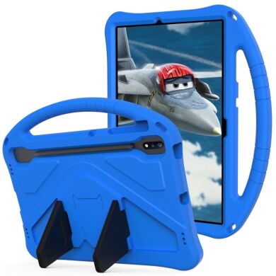 Защитный чехол Deexe KickStand Cover для Samsung Galaxy Tab S7 FE / S7 Plus / S8 Plus (T730/736/800/806/970/975) - Blue