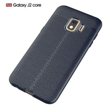Защитный чехол Deexe Leather Cover для Samsung Galaxy J2 Core (J260) Dark Blue
