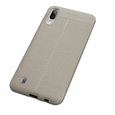 Защитный чехол Deexe Leather Cover для Samsung Galaxy M10 - Grey