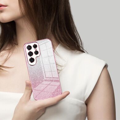 Защитный чехол Deexe Sparkles Cover для Samsung Galaxy S24 Ultra - Transparent