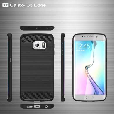 Защитный чехол UniCase Carbon для Samsung Galaxy S6 edge (G925) - Black