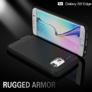 Захисний чохол UniCase Carbon для Samsung Galaxy S6 edge (G925), Черный