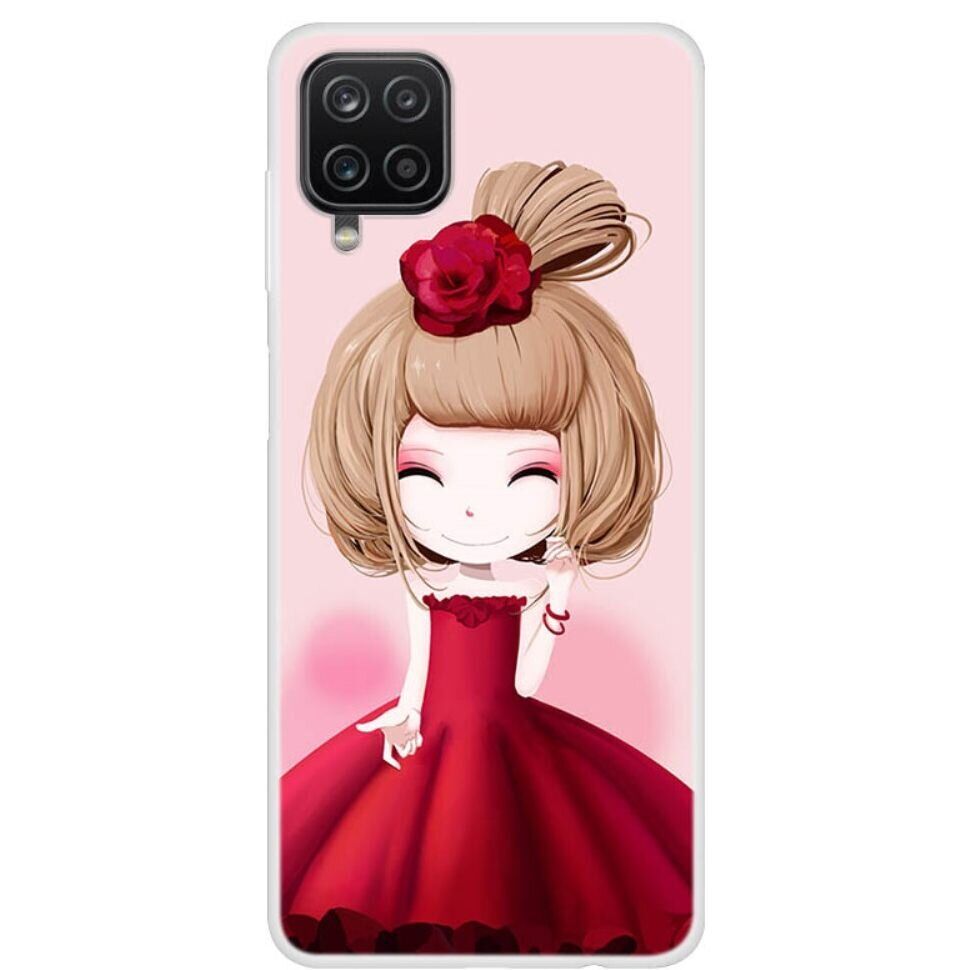 Силиконовый (TPU) чехол Deexe Life Style для Samsung Galaxy A12 (A125) /  A12 Nacho (A127) / M12 (M127) - Girl