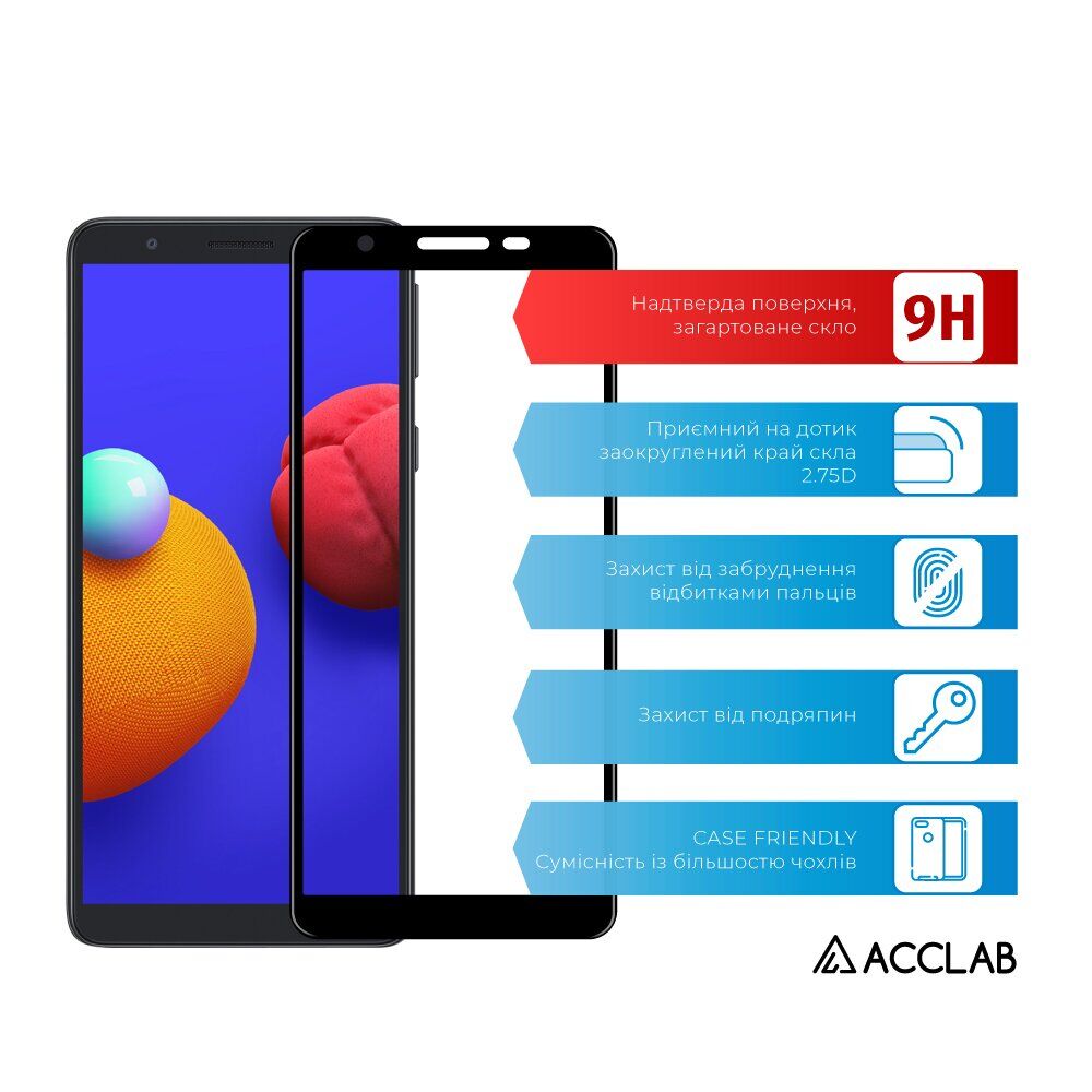 ᐉ Защитное стекло ACCLAB Full Glue для Samsung Galaxy A01 Core (A013) -  Black (267548B): купить, цена. Смотреть отзывы, обзор - Galaxy Store