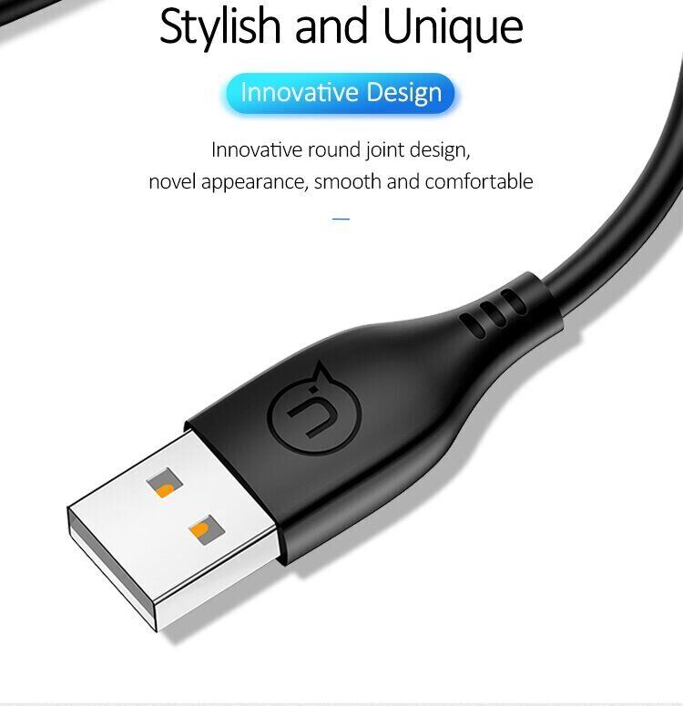 ᐉ Кабель USAMS US-SJ268 U18 Round MicroUSB (1m) - Black (895860B