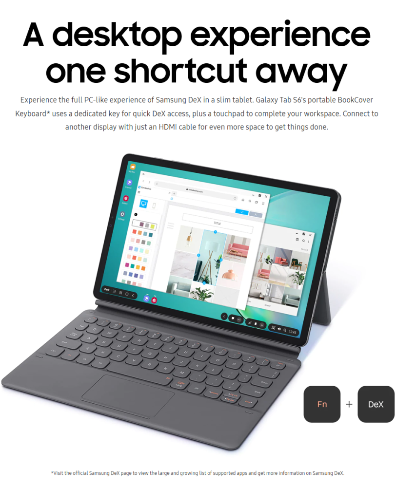 ᐉ Чехол-клавиатура Book Cover Keyboard для Samsung Galaxy Tab S6