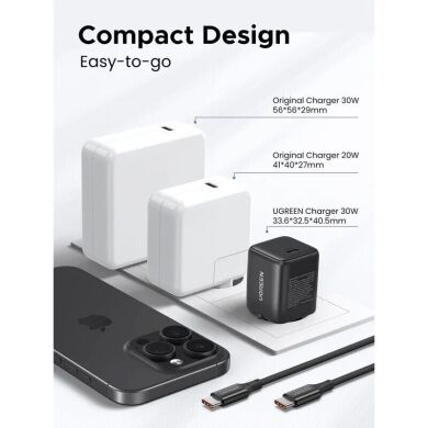 Сетевое зарядное устройство UGREEN X513 30W Type-C (65007) - Black