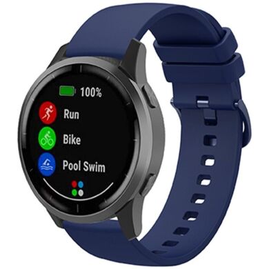 Ремінець Deexe Soft Silicone для годинників з шириною кріплення 18 мм - Navy Blue