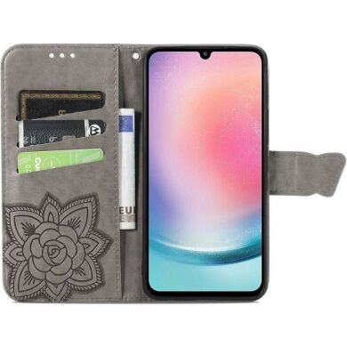 Чохол UniCase Butterfly Pattern для Samsung Galaxy A25 (A256) - Grey