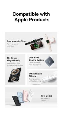 Внешний аккумулятор Baseus EnerFill FT11 Magnetic 27W (10000mAh) P10165700213-00 - Cosmic Black