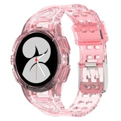 Ремешок Deexe Solid Color для Samsung Galaxy Watch 4 / 5 (40mm) - Transparent Pink
