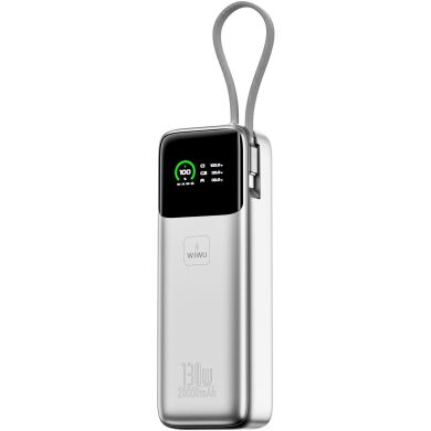 Внешний аккумулятор WiWU PM301 130W (20000 mAh) + кабель Type-C - Silver