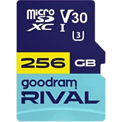 Картка пам&rsquo;ятi GOODRAM MicroSDXC Rival 256GB V30 UHS I U3 R100 + адаптер (GGSM3AA-2560R12)