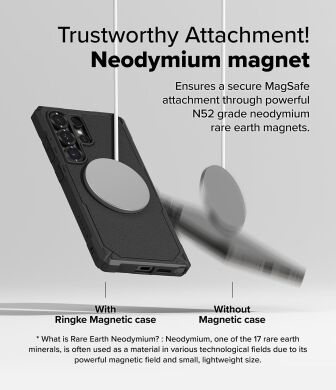 Захисний чохол Ringke Rugged Gear Magnetic для Samsung Galaxy S25 Ultra (S938) 8800274969414 - Black