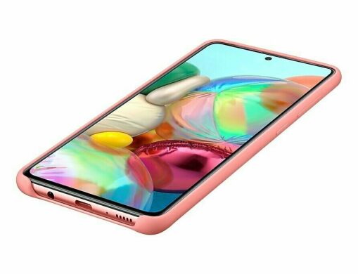 Силиконовый чехол Silicone Cover для Samsung Galaxy A71 (A715) EF-PA715TPEGRU - Pink
