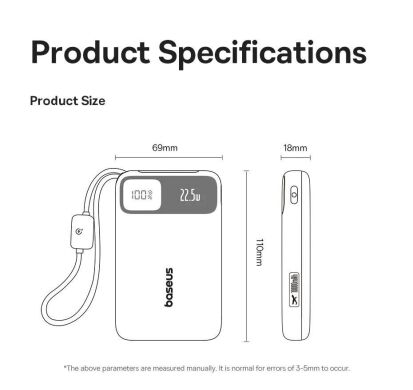 Внешний аккумулятор Baseus EnerFill FC11 22.5W + кабель Type-C (10000mAh) E0027R - Black