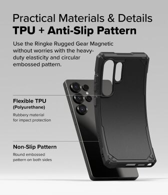 Защитный чехол Ringke Rugged Gear Magnetic для Samsung Galaxy S25 Ultra (S938) 8800274969414 - Black