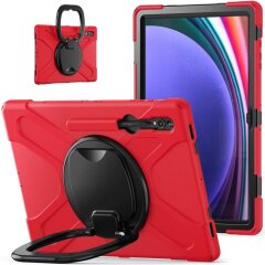Захисний чохол Deexe Hand Grip для Samsung Galaxy Tab S9 Ultra (X910/916) - Red / Black