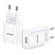 Мережевий зарядний пристрій USAMS US-CC075 T18 Single USB Travel Charger - White