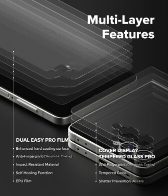 Защитный комплект Ringke 3 in 1 Protector Pro для Samsung Galaxy Flip 7 (8800293855965)