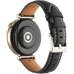 Кожаный ремешок Deexe Genuine Leather для часов с шириной крепления 18 мм - Black