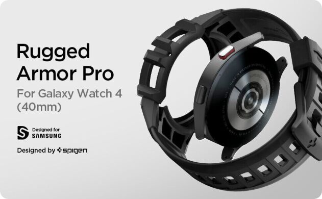 Защитный чехол Spigen (SGP) Rugged Armor Pro (FW) для Samsung Galaxy Watch 4 (40mm) - Charcoal Grey