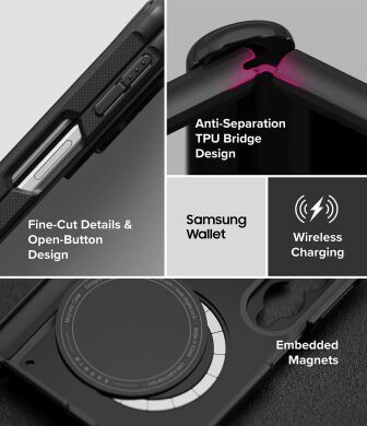 Захисний чохол Ringke Onyx Flap Magnetic для Samsung Galaxy Fold 8 (8800380460539) - Black