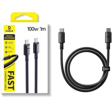 Кабель Baseus New Braided Type-С to Type-C (100W, 2m) E0426V - Cosmic Black