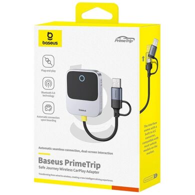 Беспроводной автомобильный адаптер Baseus PrimeTrip (Wireless Apple CarPlay) C10745100813-00 - Grey