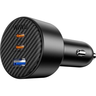 Автомобильное зарядное устройство WIWU CC026 Warriors PD200W + QC3.0 (USB + 2Type-C) - Black