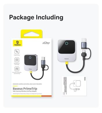 Беспроводной автомобильный адаптер Baseus PrimeTrip (Wireless Apple CarPlay) C10745100813-00 - Grey