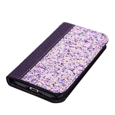 Чехол Deexe Glittery Crocodile для Samsung Galaxy A7 2018 (A750) - Dark Purple