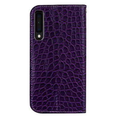 Чехол Deexe Glittery Crocodile для Samsung Galaxy A7 2018 (A750) - Dark Purple