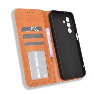 Чехол Deexe Retro Style для Samsung Galaxy A27 (A276) - Brown