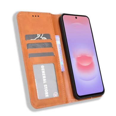 Чехол Deexe Retro Style для Samsung Galaxy A27 (A276) - Brown