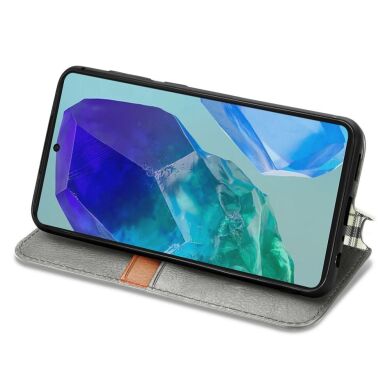 Чохол Deexe Rhombus Wallet для Samsung Galaxy A16 (A165) - Grey