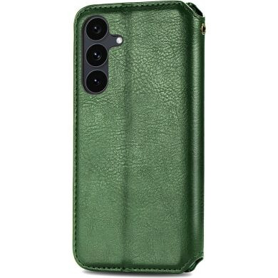 Чохол Deexe Rhombus Wallet для Samsung Galaxy S26 FE - Green