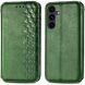 Чохол Deexe Rhombus Wallet для Samsung Galaxy S26 FE - Green