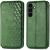 Чохол Deexe Rhombus Wallet для Samsung Galaxy S26 FE - Green