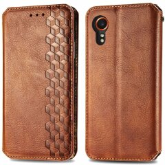 Чохол Deexe Rhombus Wallet для Samsung Galaxy Xcover 7 (G556) - Brown