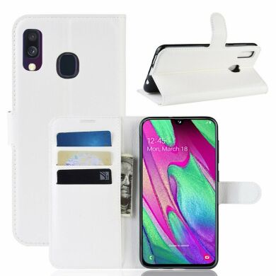 Чохол-книжка Deexe Book Type для Samsung Galaxy A40 (А405), White