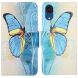 Чехол-книжка Deexe Color Wallet для Samsung Galaxy A03 Core (A032) - Blue Butterfly. Фото 1 из 7