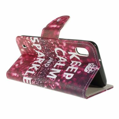 Чехол-книжка Deexe Color Wallet для Samsung Galaxy A10 (A105) - Keep Calm and Sparkle