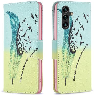 Чехол-книжка Deexe Color Wallet для Samsung Galaxy A16 (A165) - Feather and Birds