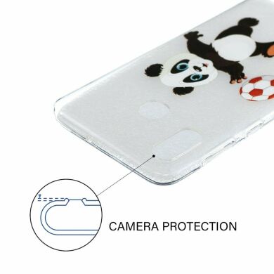 Силіконовий (TPU) чохол Deexe Pretty Glossy для Samsung Galaxy A30 (A305) / A20 (A205) - Panda Playing Football