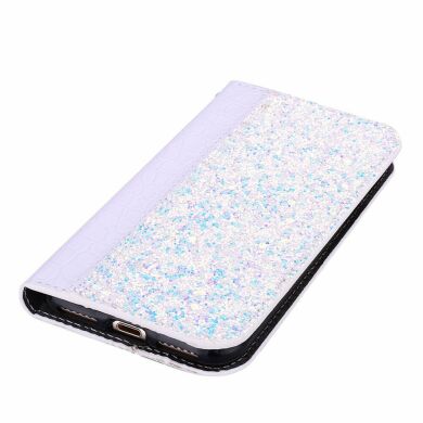 Чохол-книжка Deexe Glittery Crocodile для Samsung Galaxy A40 (А405) - White
