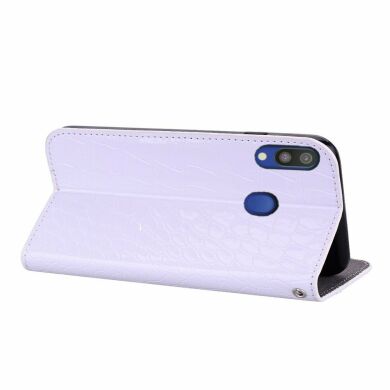 Чохол-книжка Deexe Glittery Crocodile для Samsung Galaxy A40 (А405) - White