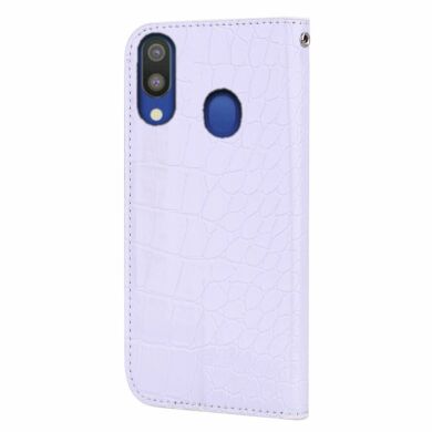 Чохол-книжка Deexe Glittery Crocodile для Samsung Galaxy A40 (А405) - White