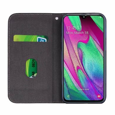 Чохол-книжка Deexe Glittery Crocodile для Samsung Galaxy A40 (А405) - White